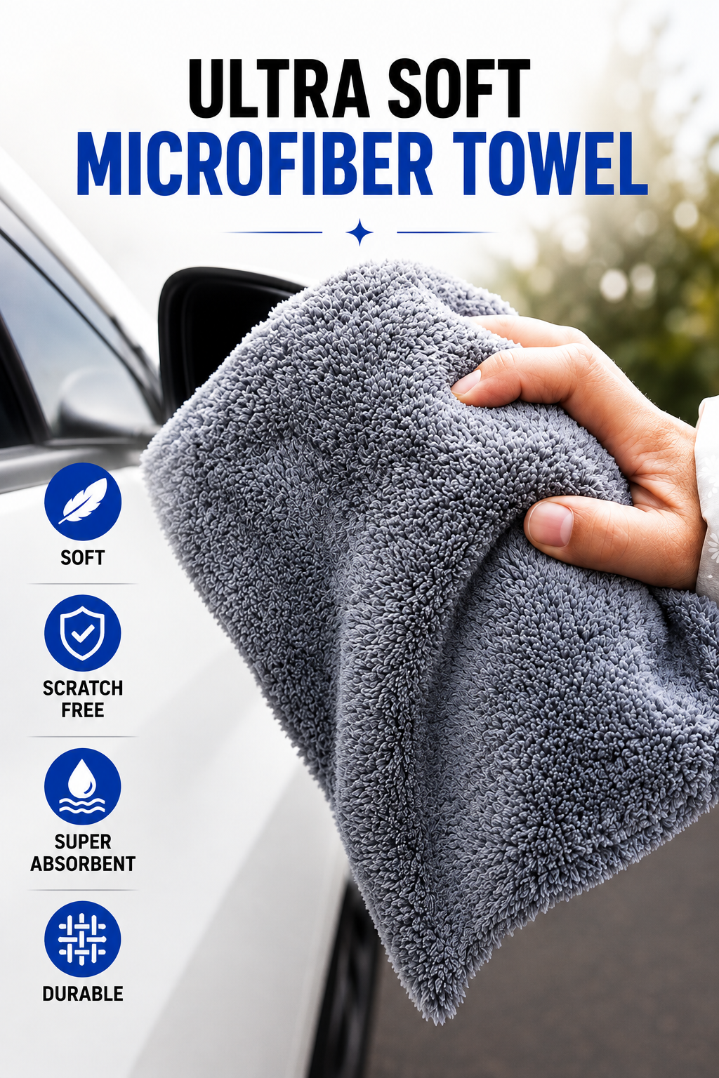 AXTRO Premium Microfiber Car Towel