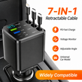 AXTRO 180W 7-in-1 Retractable Car Charger