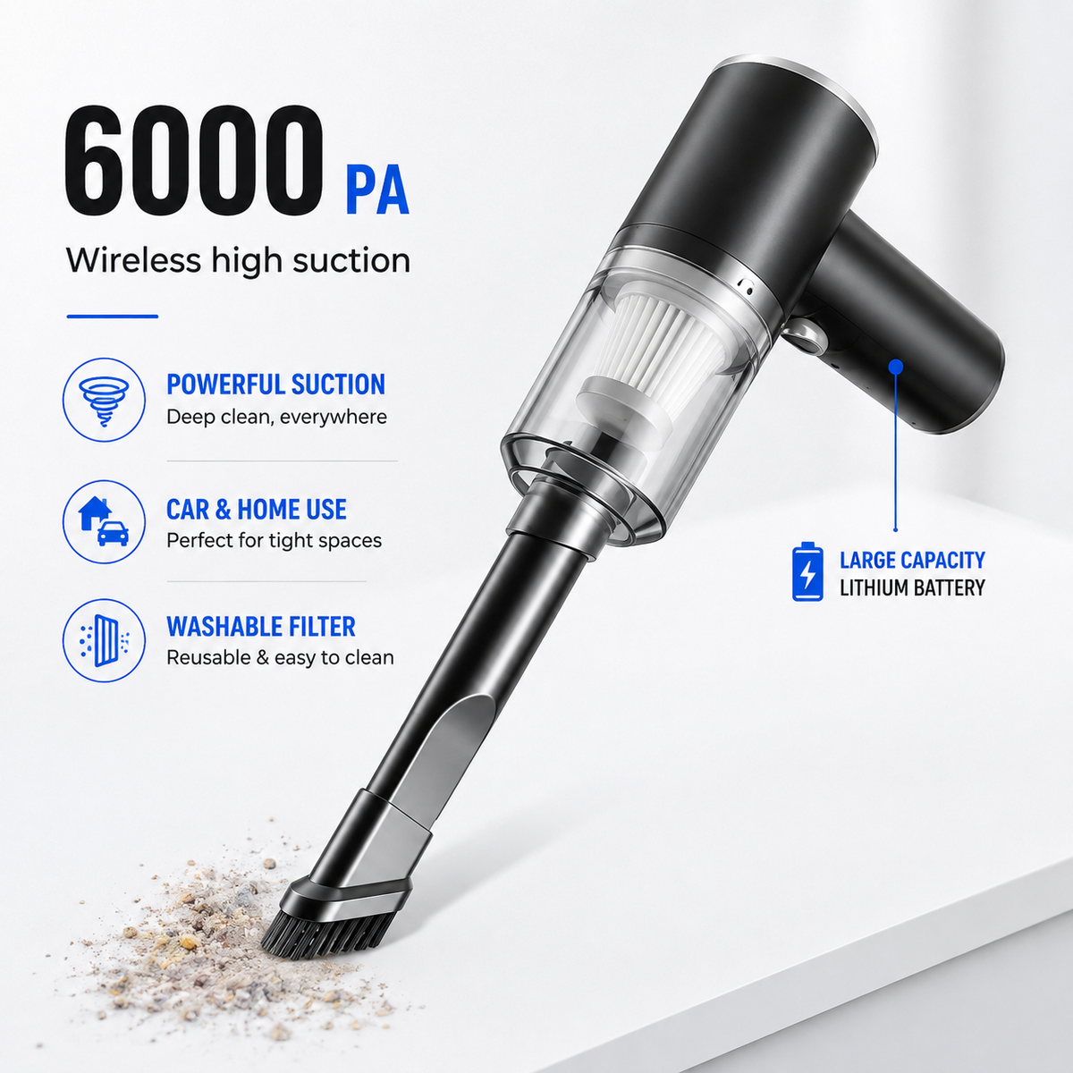 AXTRO Cordless Car Vacuum Cleaner