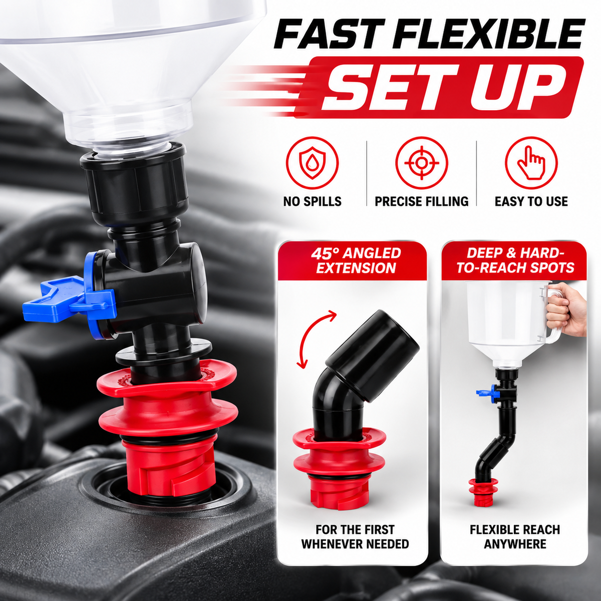 AXTRO Piece Oil Funnel Kit