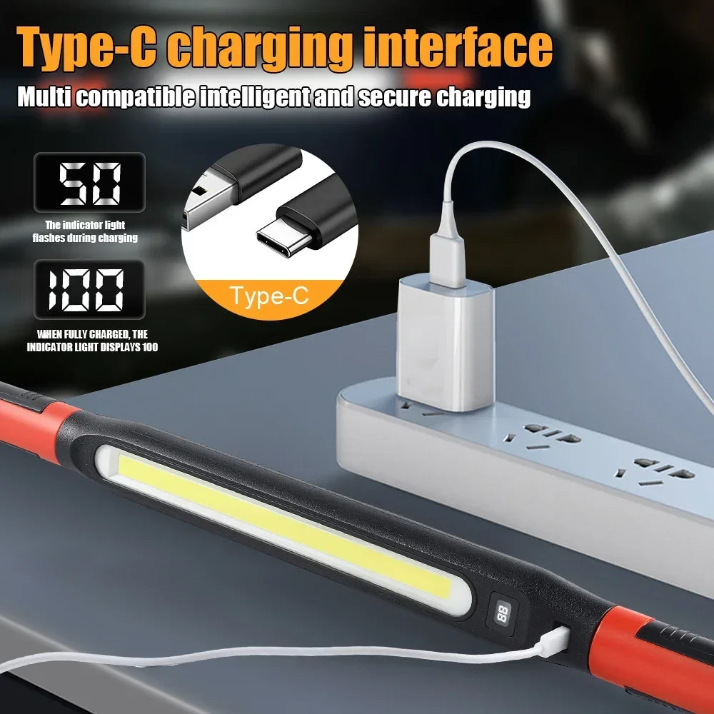 AXTRO LED Magnetic Work Light Rechargeable Underhood Work Lamp