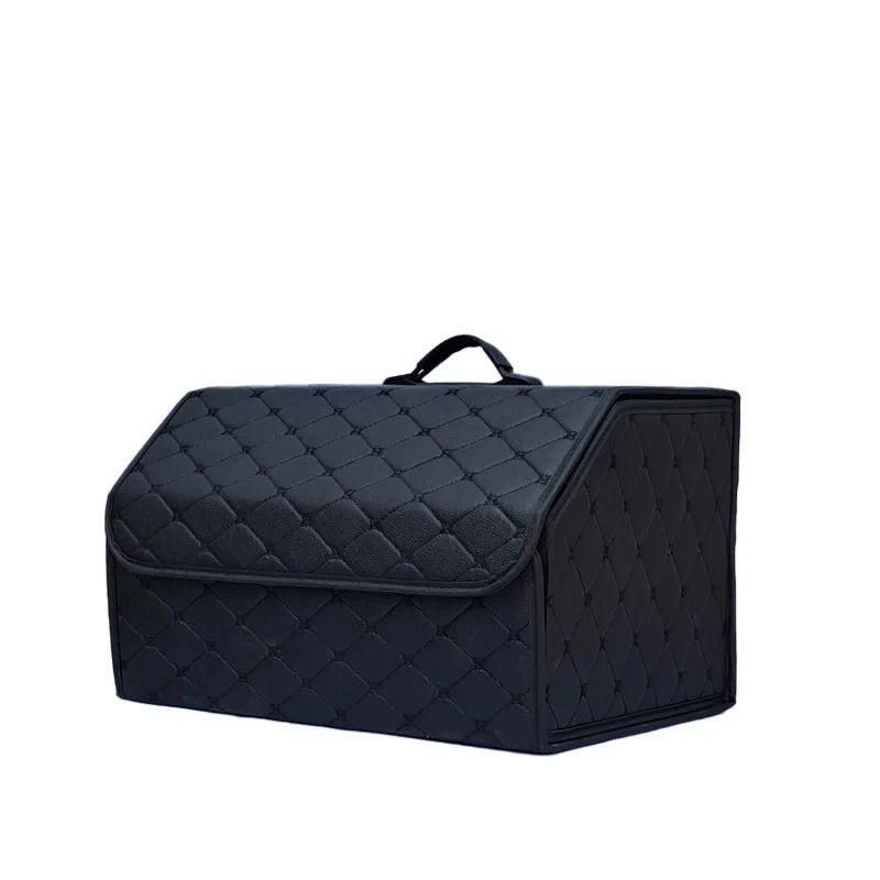 AXTRO Car Trunk Organizer Box, Large Capacity, Auto Multiuse Tools, Storage Bag, Stowing, Tidying, Leather, Folding for Emergency
