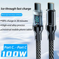 AXTRO 100W USB-C to USB-C Cable with Digital Display | PD Fast Charging